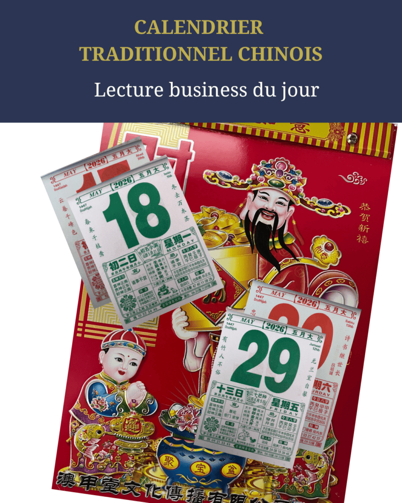 Calendrier et l'horoscope chinois quotidien - Plus que des dates, une clé de lecture du business chinois.