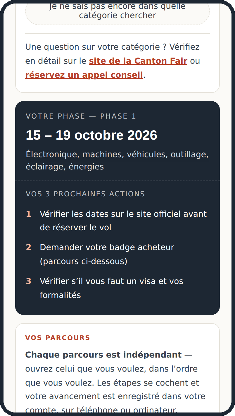 Le billet de phase : vos dates et vos 3 prochaines actions