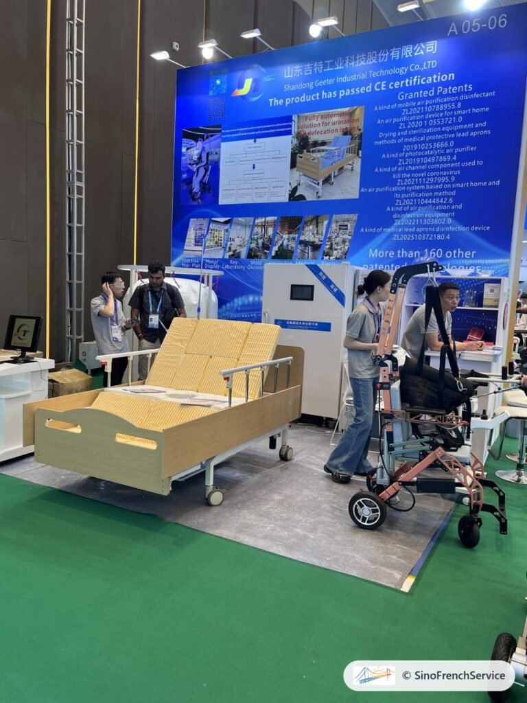 Foire de Canton phase 3 : le plan des halls de mai 2026, un repère pour l’automne 2 Lits médicalisés et aides à la mobilité, zone santé de la Foire de Canton, mai 2026