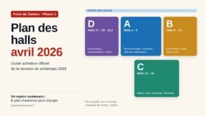 Plan simplifié des quatre zones de la Foire de Canton, phase 1, session de avril 2026