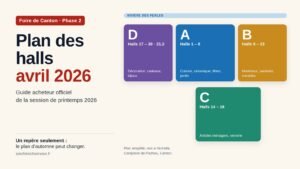 Plan simplifié des quatre zones de la Foire de Canton, phase 2, session de avril 2026