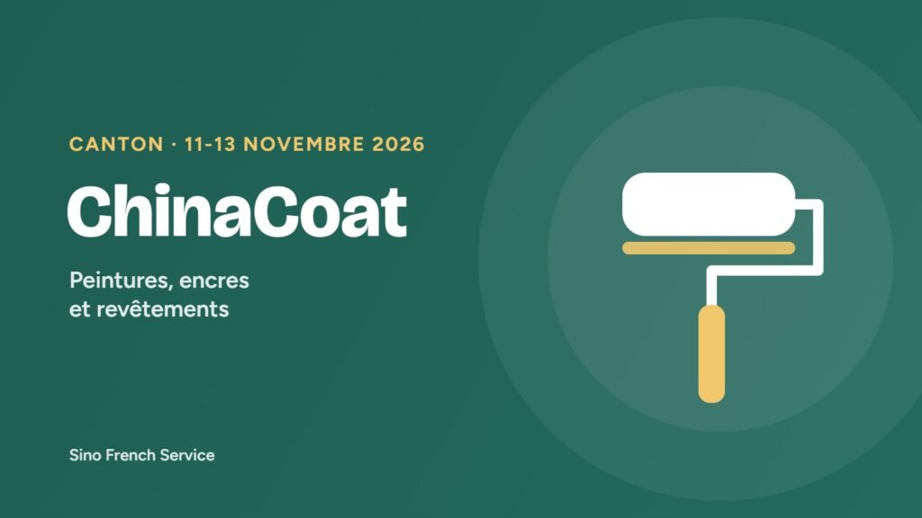 Salon ChinaCoat 2026 à Canton, 11-13 novembre : peintures, encres et revêtements